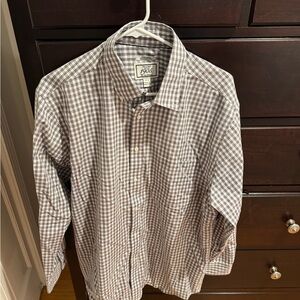 Jos. A. Bank Black and White Checkered Shirt